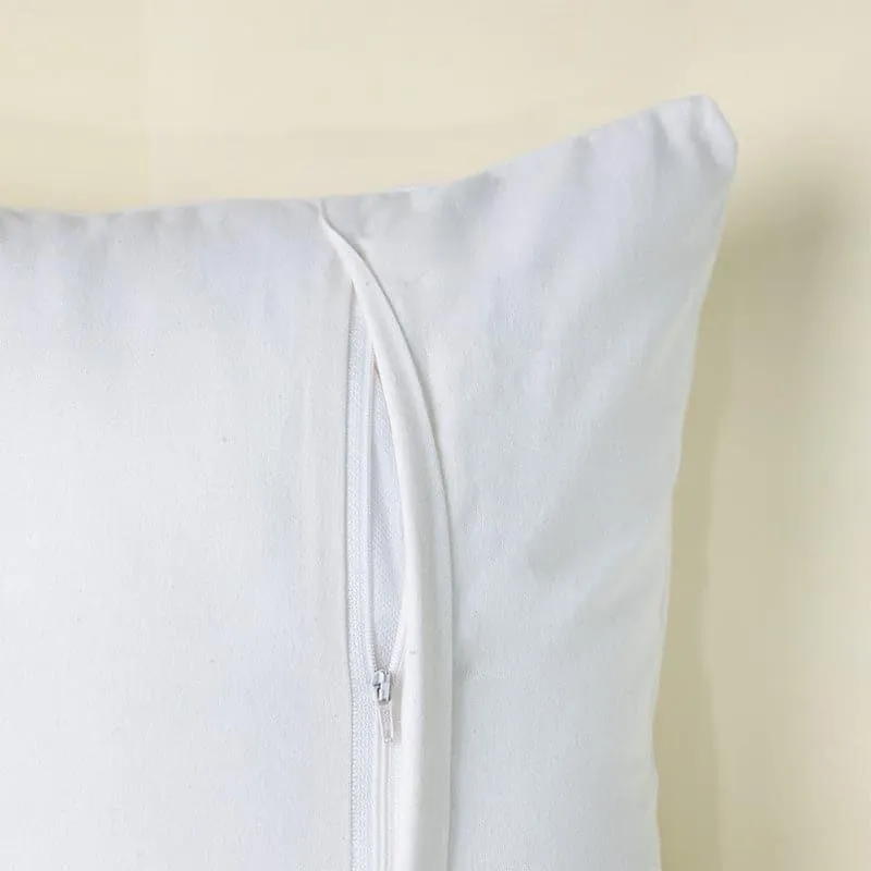 White Embroidered Cushion Cover - Set Of Two media 5