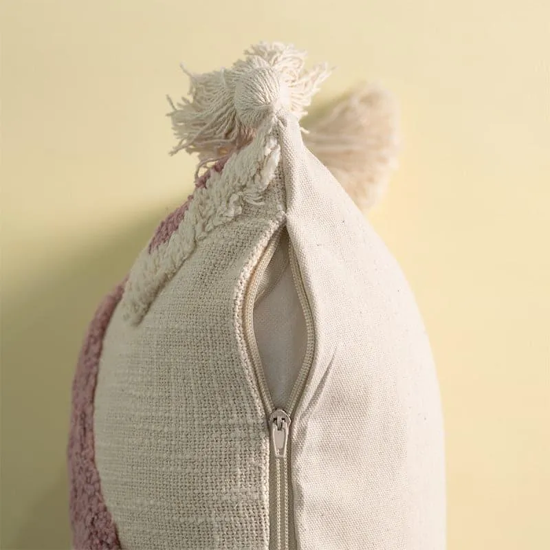The Tufty Rose Cotton Cushion Cover media 6