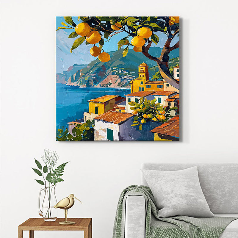 Village Orchards Poly Canvas Wall Painting