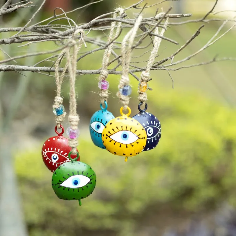 Echoa Eye Decorative Hanging Bell (Set Of Five) - Set Of Five media 1