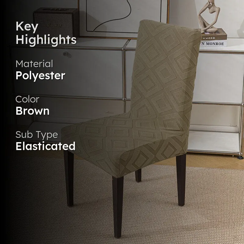 Clairona Polyester Chair Cover - Brown media 2