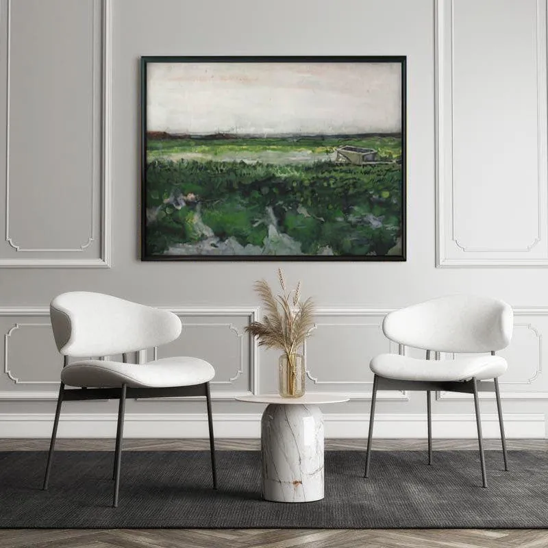 Wheelbarrow By Vincent Van Gogh - Black Frame media 5