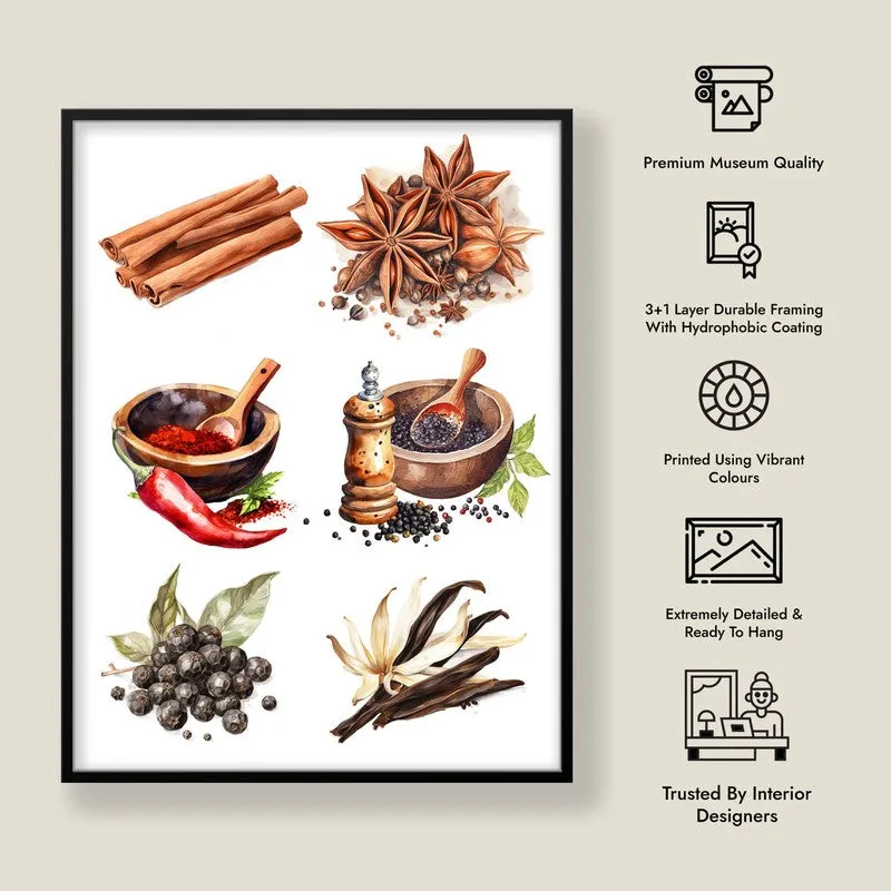 Whispers Of Spice Framed Canvas Wall Painting media 7