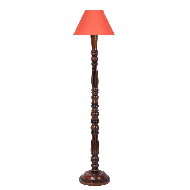 Tira Vintage Wooden Floor Lamp - Orange media 4