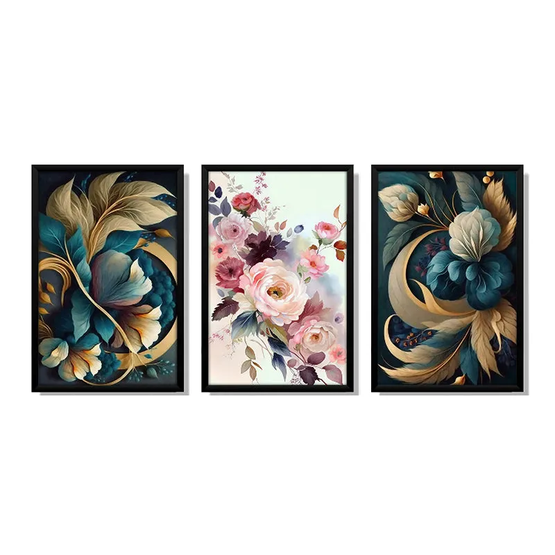 Rosé Noir Wall Art With Frame - Set Of Three media 3