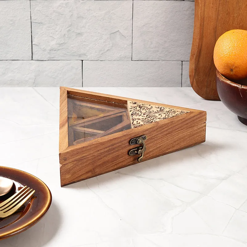 Garza Sheesham Wood Masala Box - Two Piece Set media 3