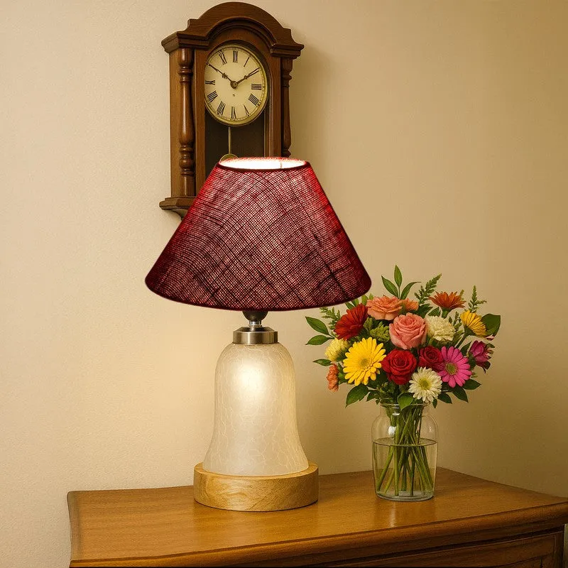 Zoravelle Wooden Table Lamp - Maroon media 3