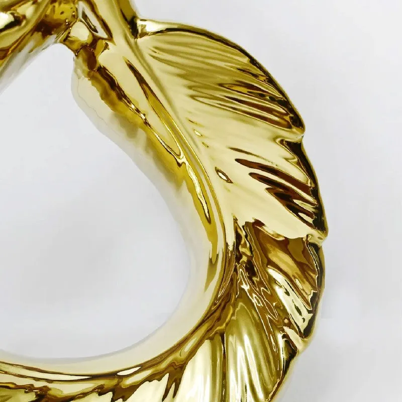Zynera Emerald Curve Decorative Showpiece - Gold media 6