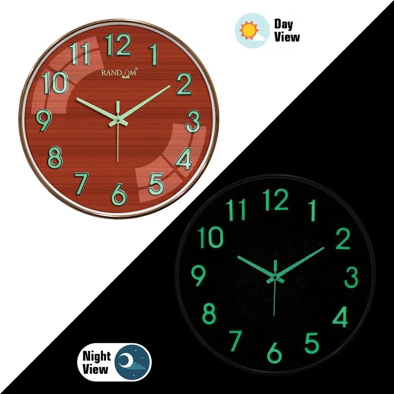 Elvric Round Modern Plastic Wall Clock - Red media 4