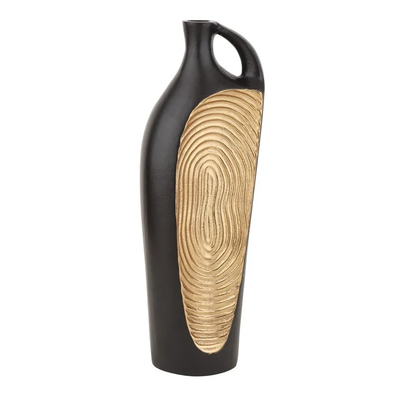 Alloy Art Vase - Black,Gold media 3