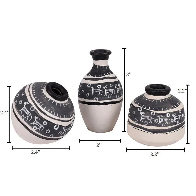 Rani Terracotta & Wood Wall Shelve With Pot - Four Piece Set media 7