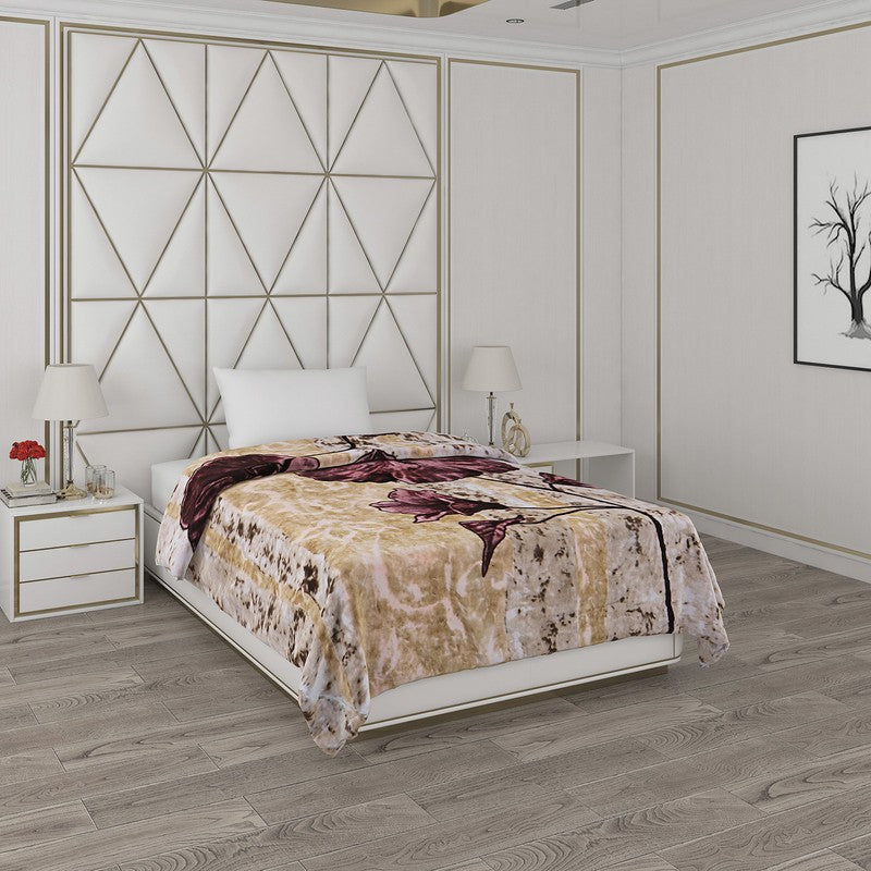 Monte Carlo Autumn Embrace I Blanket - 1000 GSM - Single