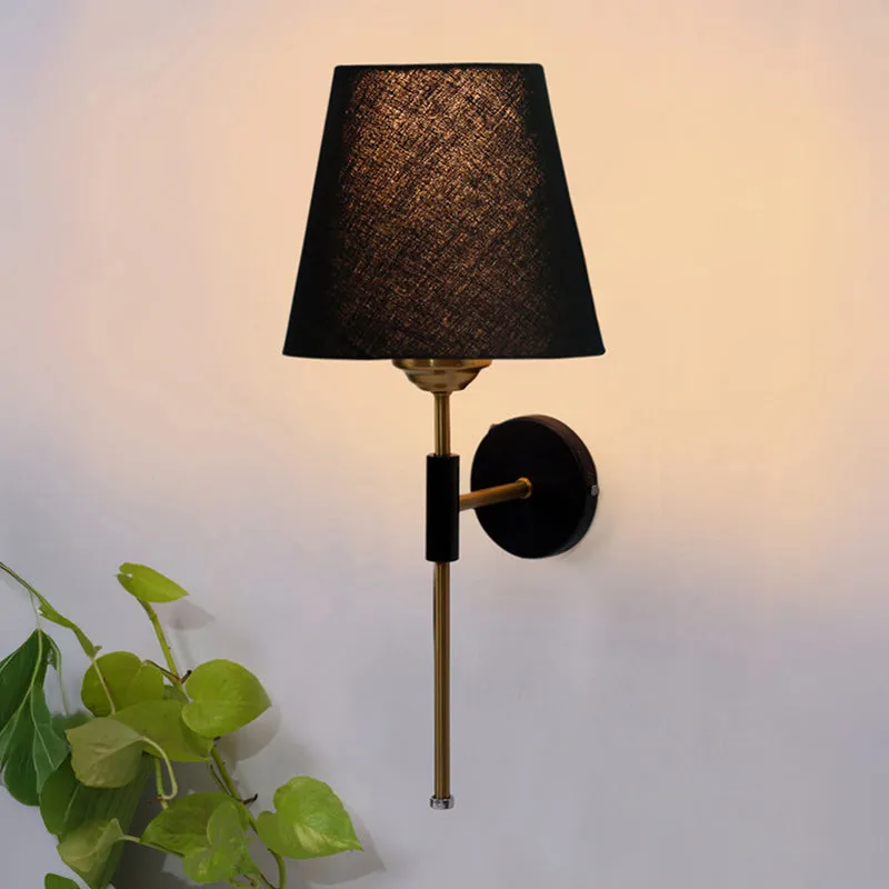 Beryll Steel & Cotton Wall Lamp - Black media 1