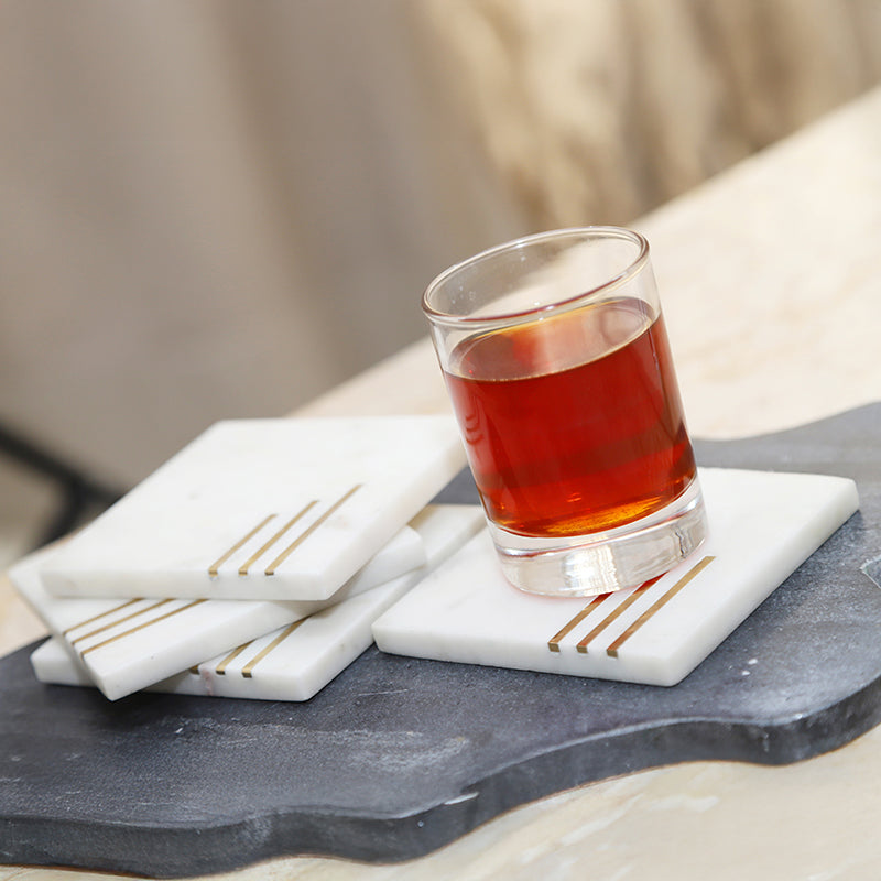 Rocca Marble Coaster - Set Of Four