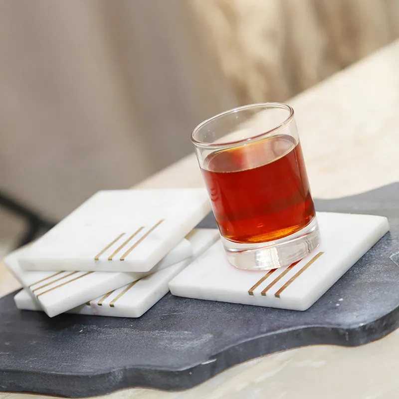 Rocca Marble Coaster - Set Of Four media 1