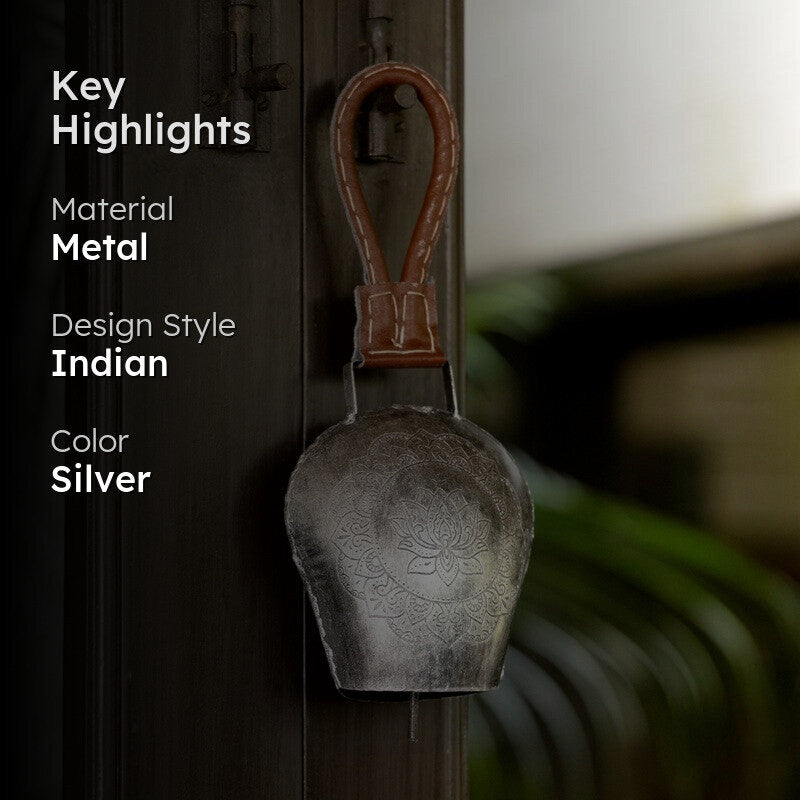 Bellique Decorative Hanging Bell (Silver) media 2