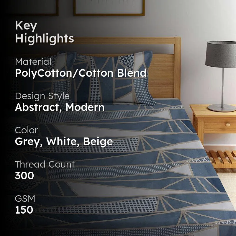 Adaline Abstract Bedsheet - 150 GSM media 2