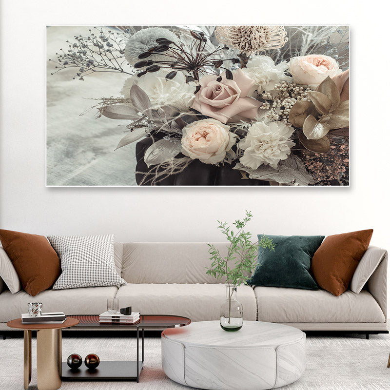 Muted Magna Floral Canvas Wall Painting
