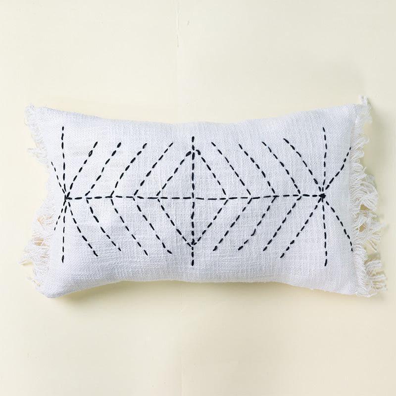 White Bordado Cushion Cover - Set Of Two media 3