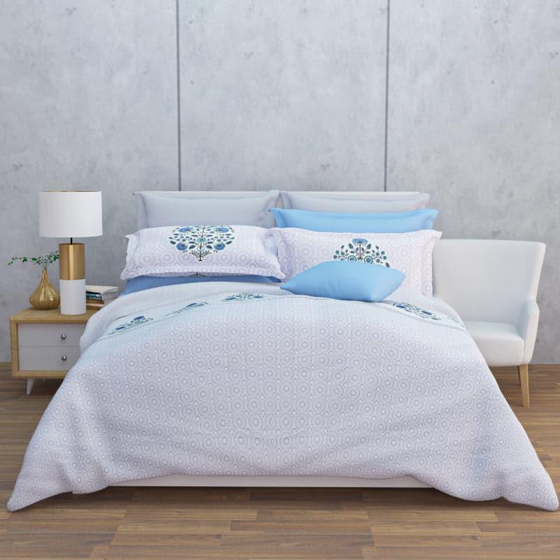 Awana Ethnic Cotton Bedsheet (Blue) - 210 TC media 5