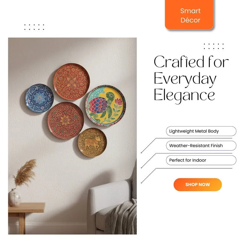 Blooming Vines Art Plates - Set of Five media 6