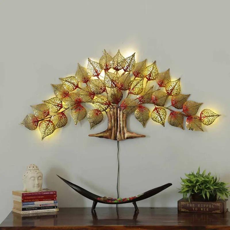 Backlit Peepal Iron Wall Accent media 1