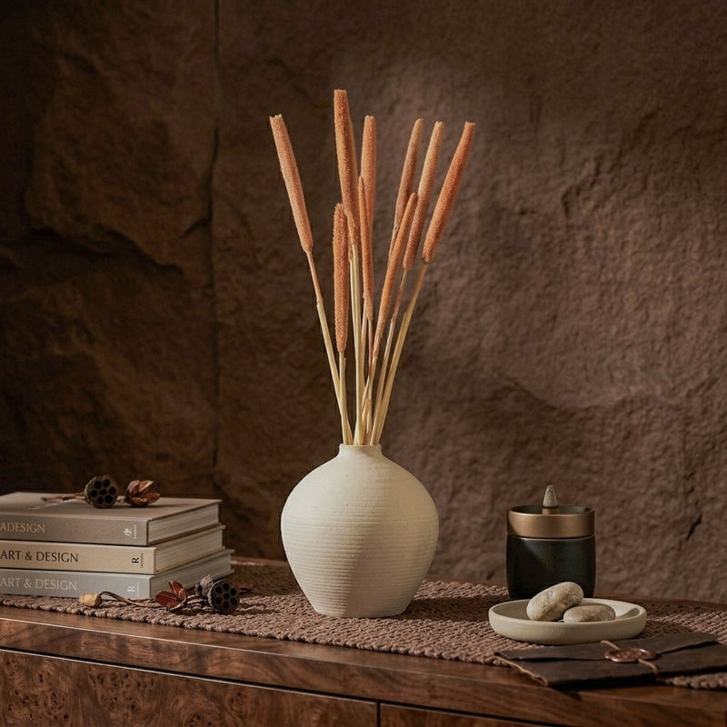 Dried Bajra Stems (2.46 ft) - Orange media 4