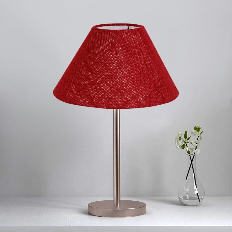 Noctra Luxe Glow Metal Table Lamp - Maroon media 4