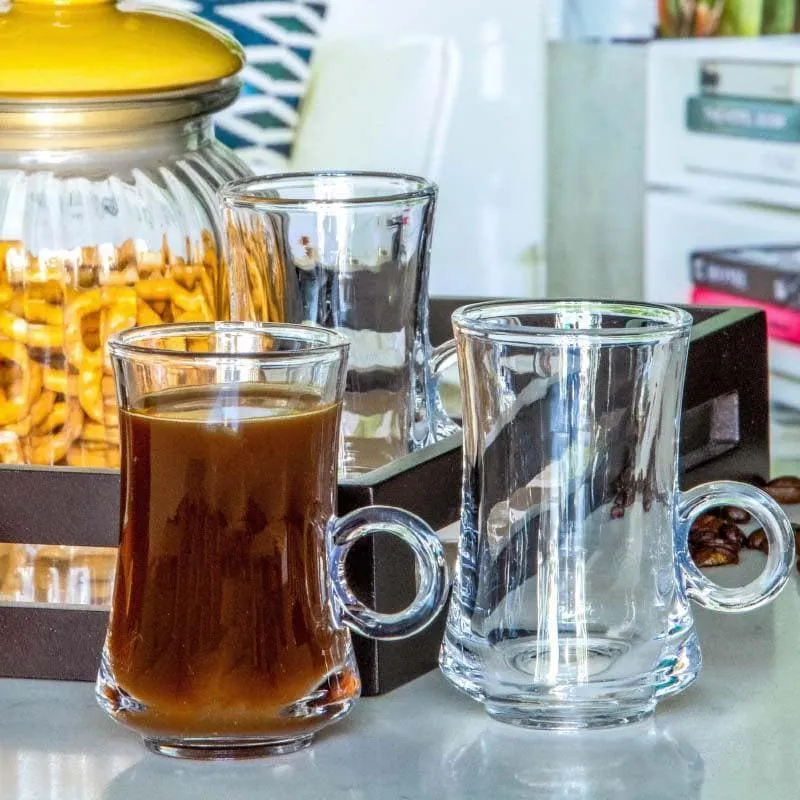 Enirva Glass Tea Cup (105 mL Each) - Set of Six media 1