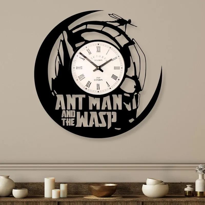Ant Man Steel Analog Wall Clock - Black media 1
