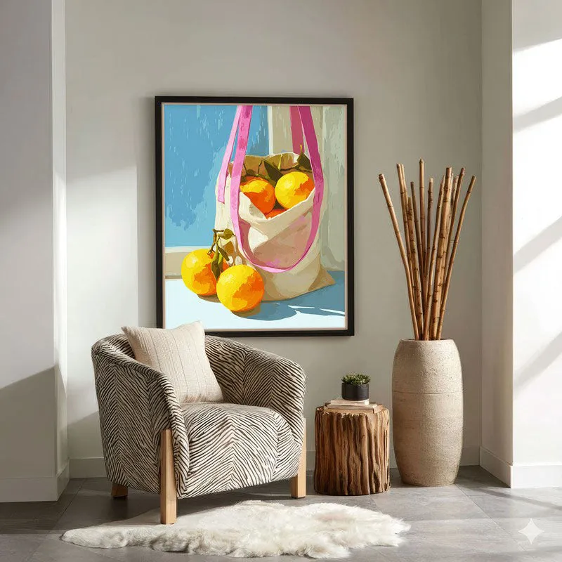 CitrusCharm Canvas Wall Painting - Black Frame media 4