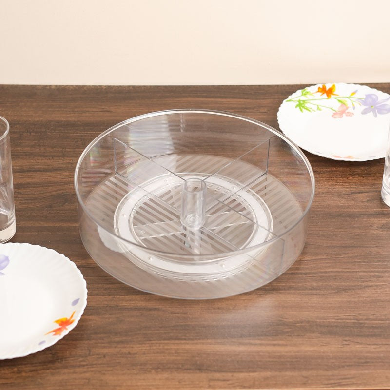 DeliRound Transparent Clear PET Desk Organizer