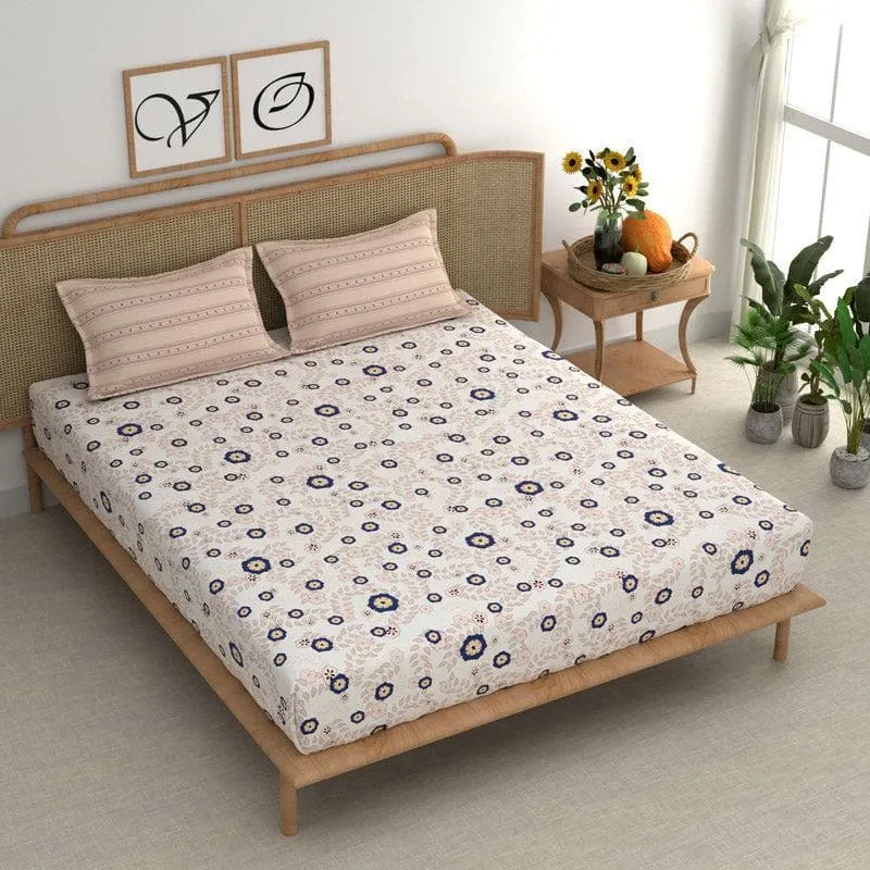 Cornea Floral Microfiber Bedsheet - 180 GSM media 4