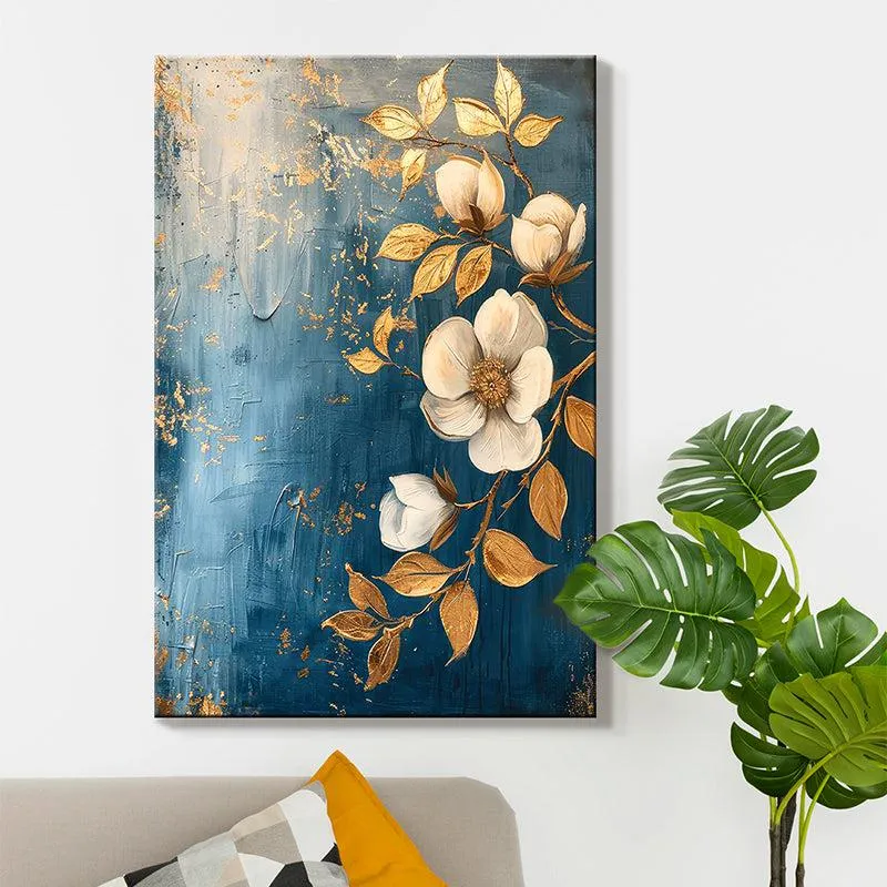 Starlit Petals Poly Canvas Wall Painting media 6