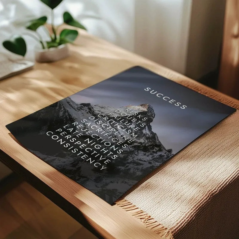 Mountain of Success Wall Poster - Black media 4