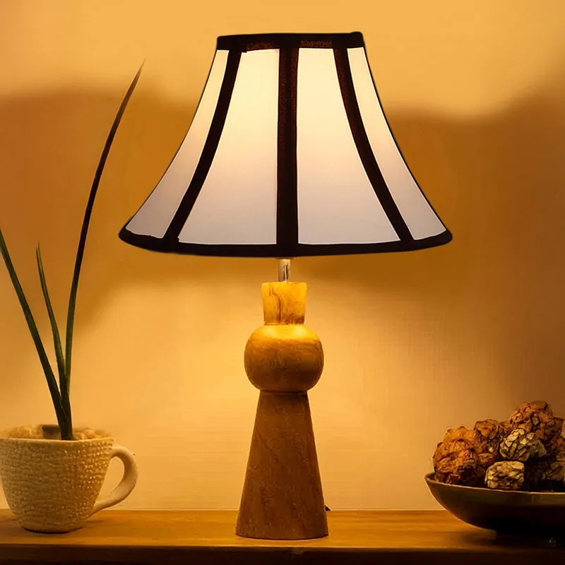 Angler Windsor Wooden Table Lamp - White,Black,Brown media 1