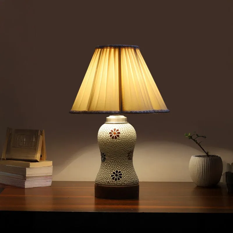 Espera Pleated Wooden Table Lamp - Multicolor media 1