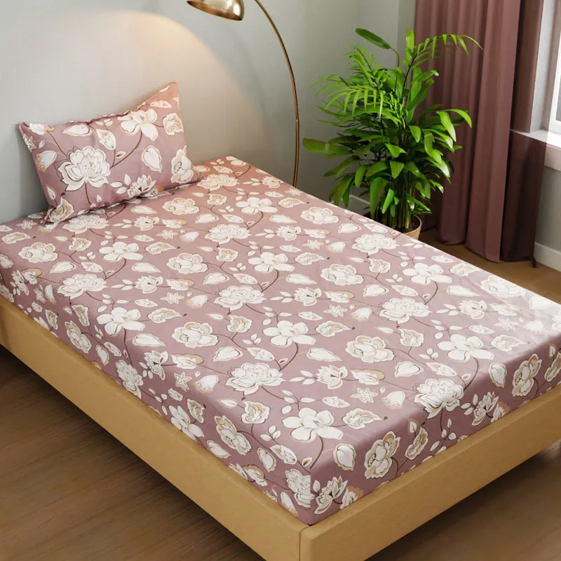 Rosewood Charm Microfiber Bedsheet - 140 GSM media 4