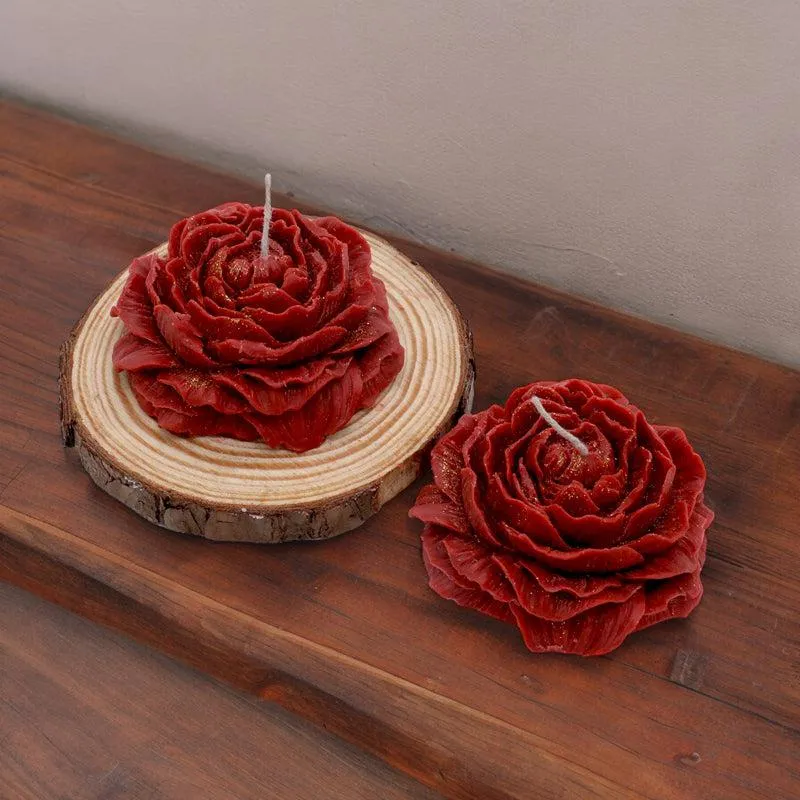 Bloom Flame Rose Scented Candle - Set Of Two media 1