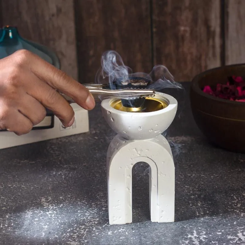 Marta Incense Burner - White media 4
