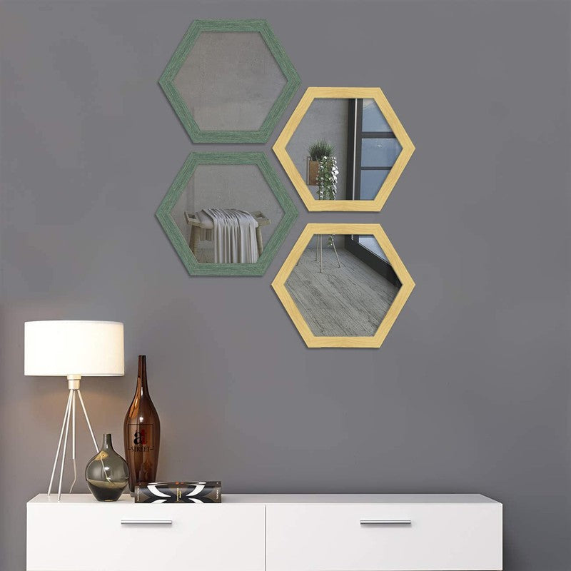 Luxora Wall Mirror With PVC Frame - Set Of Four