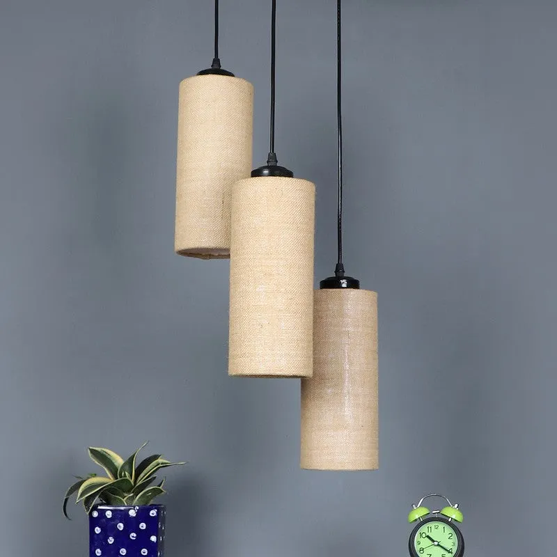 Cylentra Triple Metal Ceiling Lamp - Beige media 3