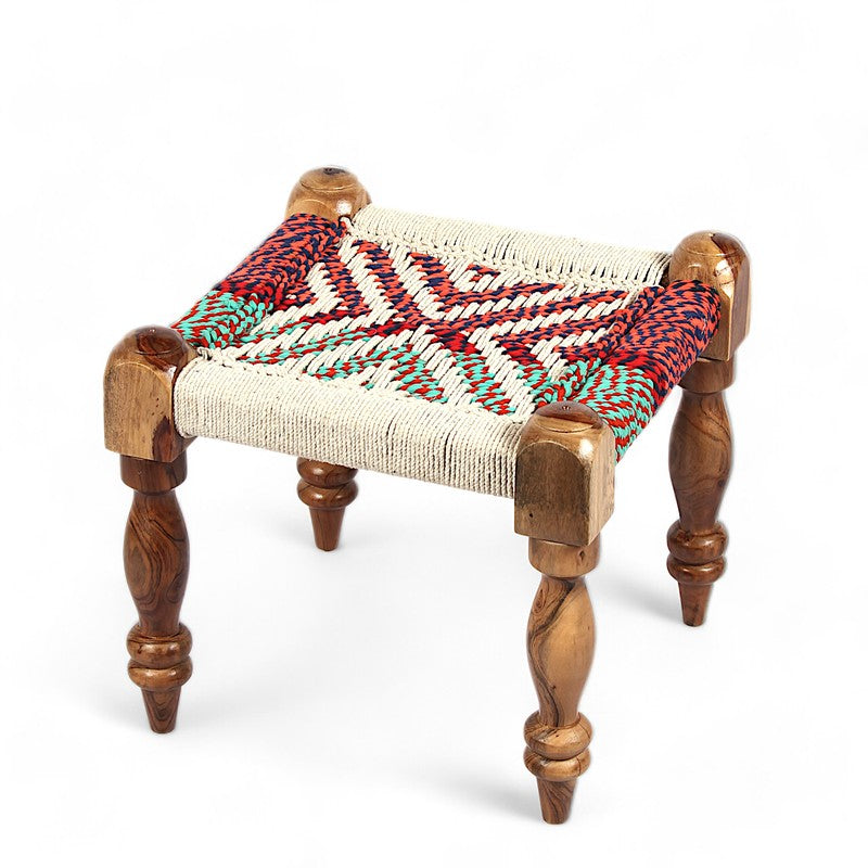 Calvo Sheesham Wooden Bench with Stools (Multicolor) - Three Piece Set media 6