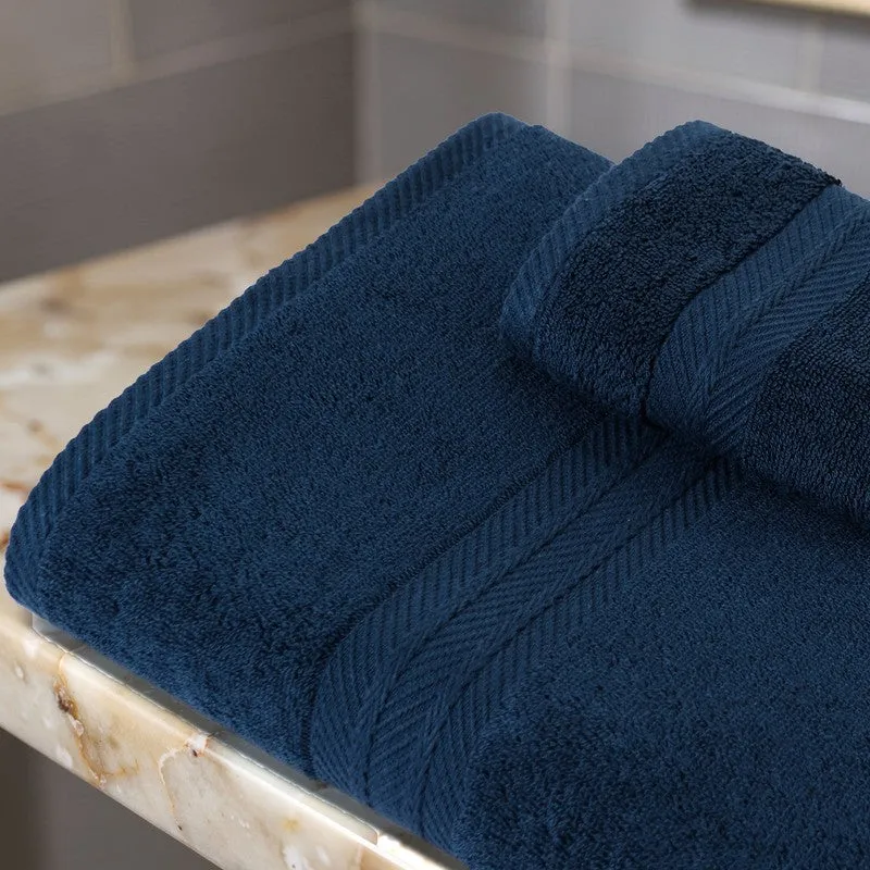 PlushAura Cotton Bath Towel (Dark Blue) media 8