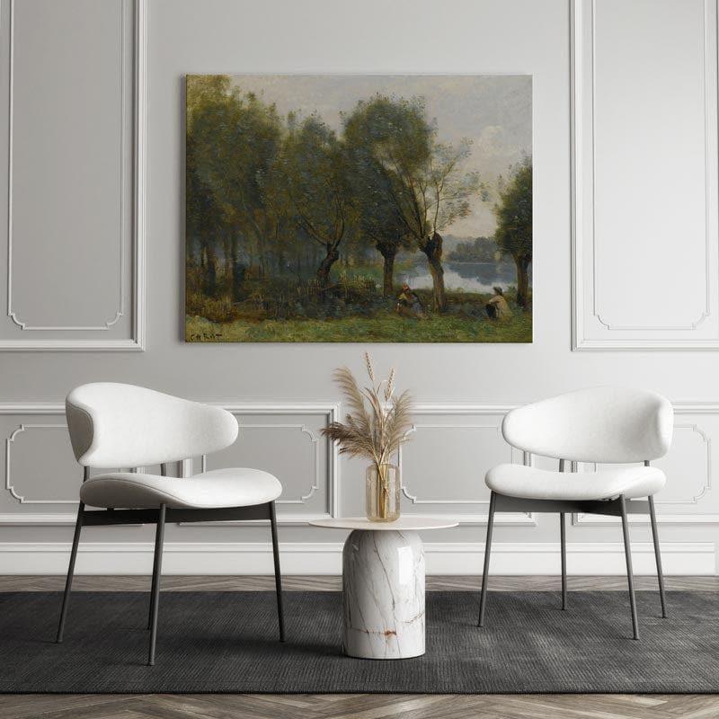 The Riverside Canvas Wall Painting - Gallery Wrap