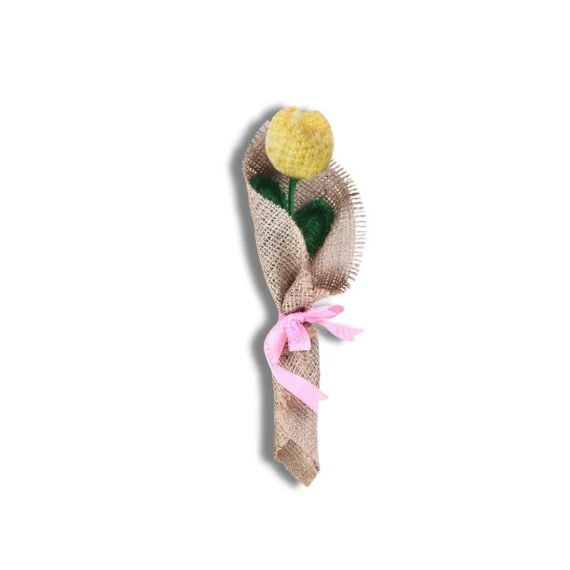 Crochet Handmade Tulip Bouquet - Yellow media 3