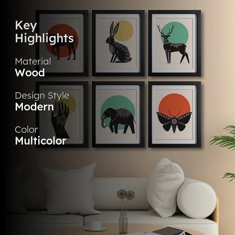 Nature's Silhouette Wall Art With Frame - Set Of Six media 2