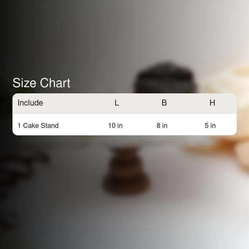 Letvo Marble Cake Stand With Wooden Base media 6