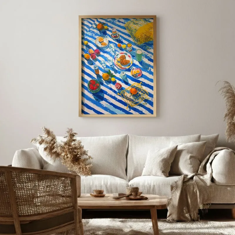 Citrus Brunch Canvas Wall Painting - Brown Frame media 1