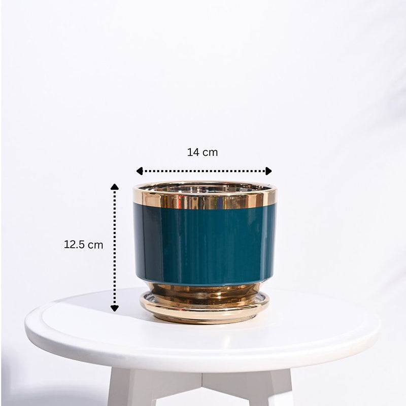 Ugaoo Athenian Ceramic Planter - Teal media 6